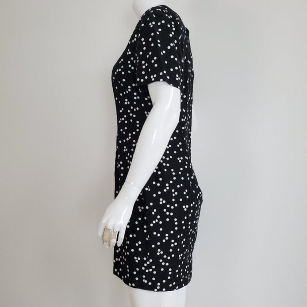 Vintage 80's My Michelle Black & White Polkadot Mini Dress - Picture 4 of 8
